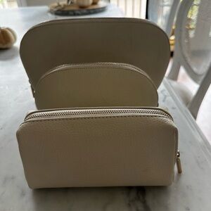 Cuyana Leather Pouches - Set of 3